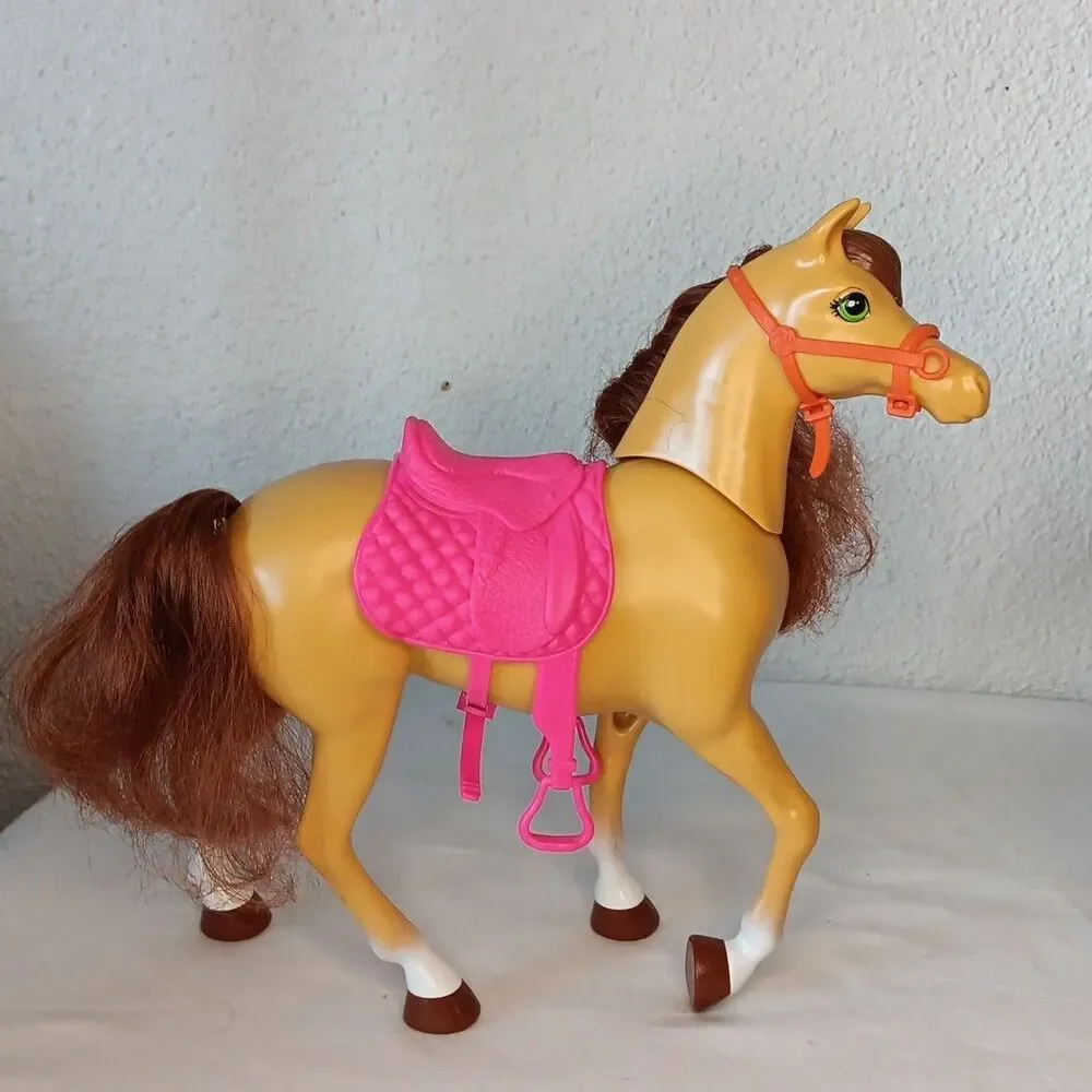 Barbie Horse Lot Pink Brown  Saddles Stable Replacement Brushable Hair